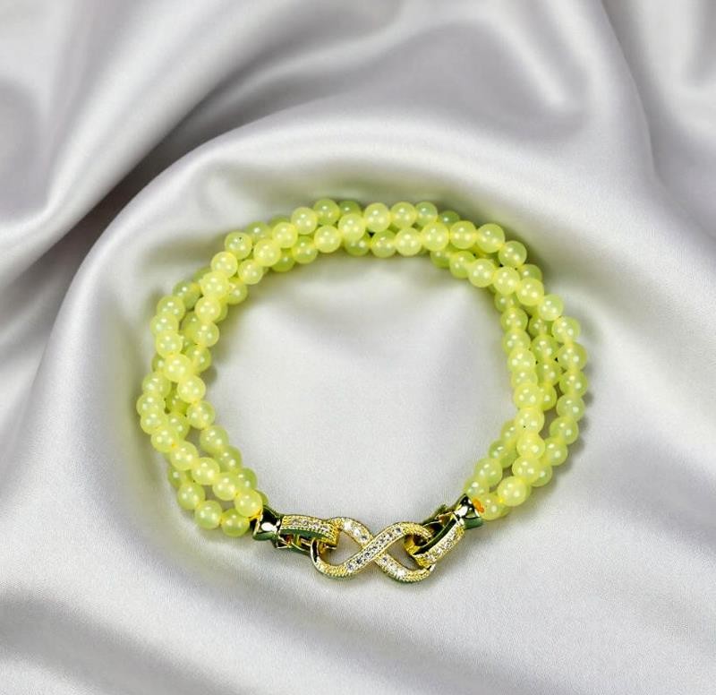 Girl Grandma Mother Lady Women Jade Beads Bracelet Jewelry Family Gift Box DD139