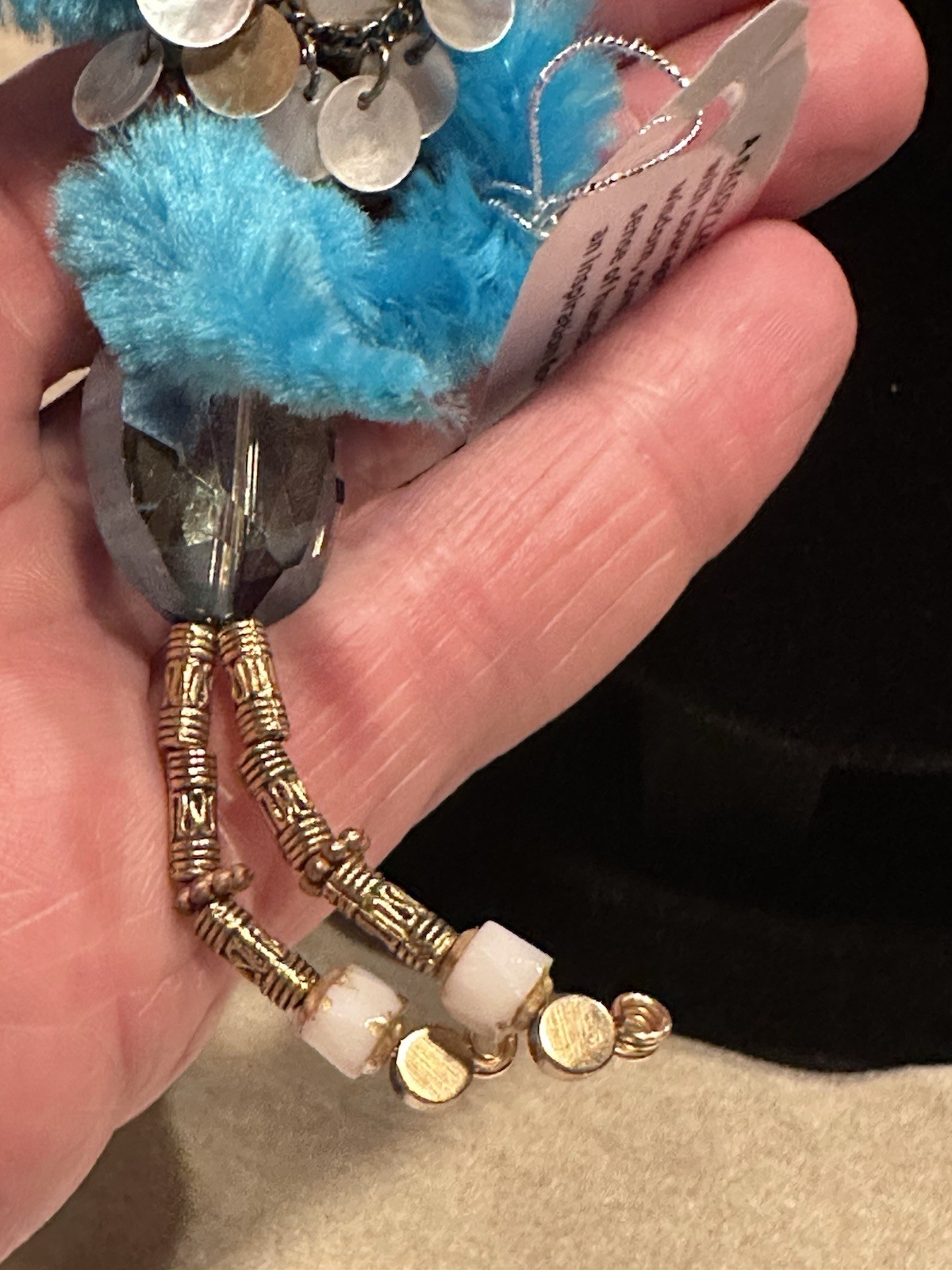 Sassy Lady Blue Faux Gem Pendant for Necklace