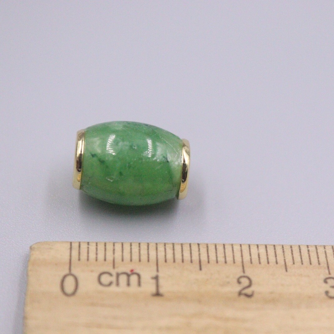 GP Heating Jade Pendant For Women Female Green 路路通 Bead 10mm Pendant Gift