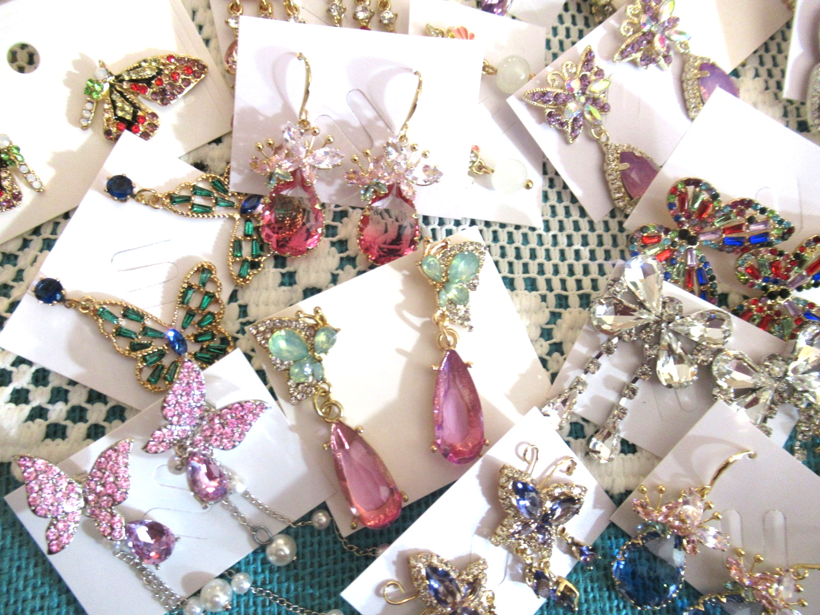 Lot 15 Pairs LOVELY Excellent Quality Butterfly Earring Butterflies Earring NEW