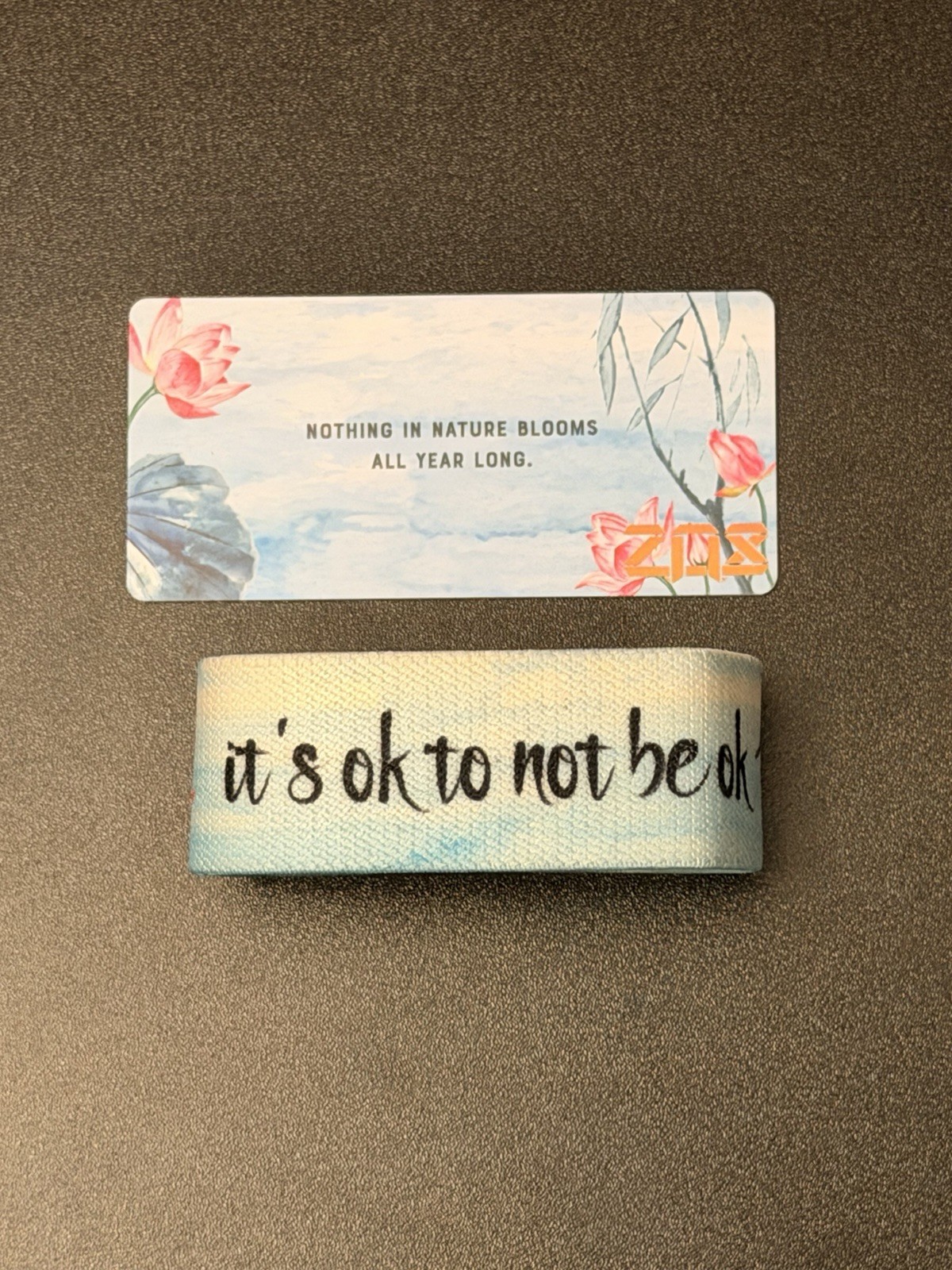 OOS ZOX “It’s Ok to Not Be Ok” *CUSTOM XS* Floral Fabric Band #7789