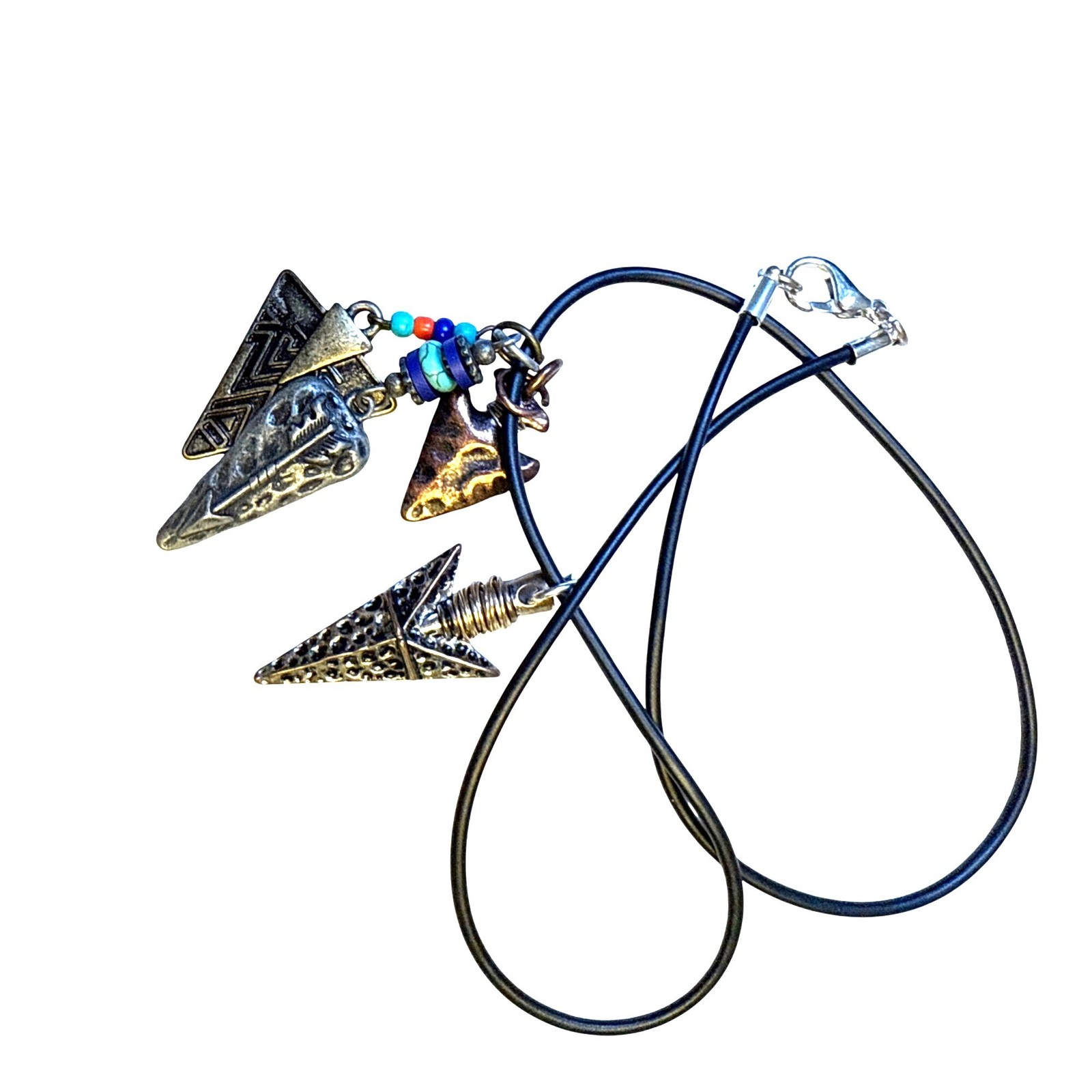 Arrowhead Pendant Necklace Boho Charm Jewelry Unisex Tribal Style Gift