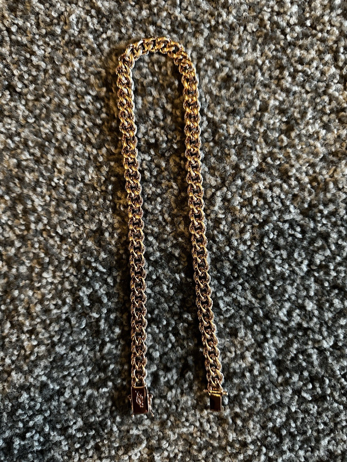 GLD Two-Tone Link Choker (8.5mm) In Rose/White Gold. 14k Rose/White Gold Plated.