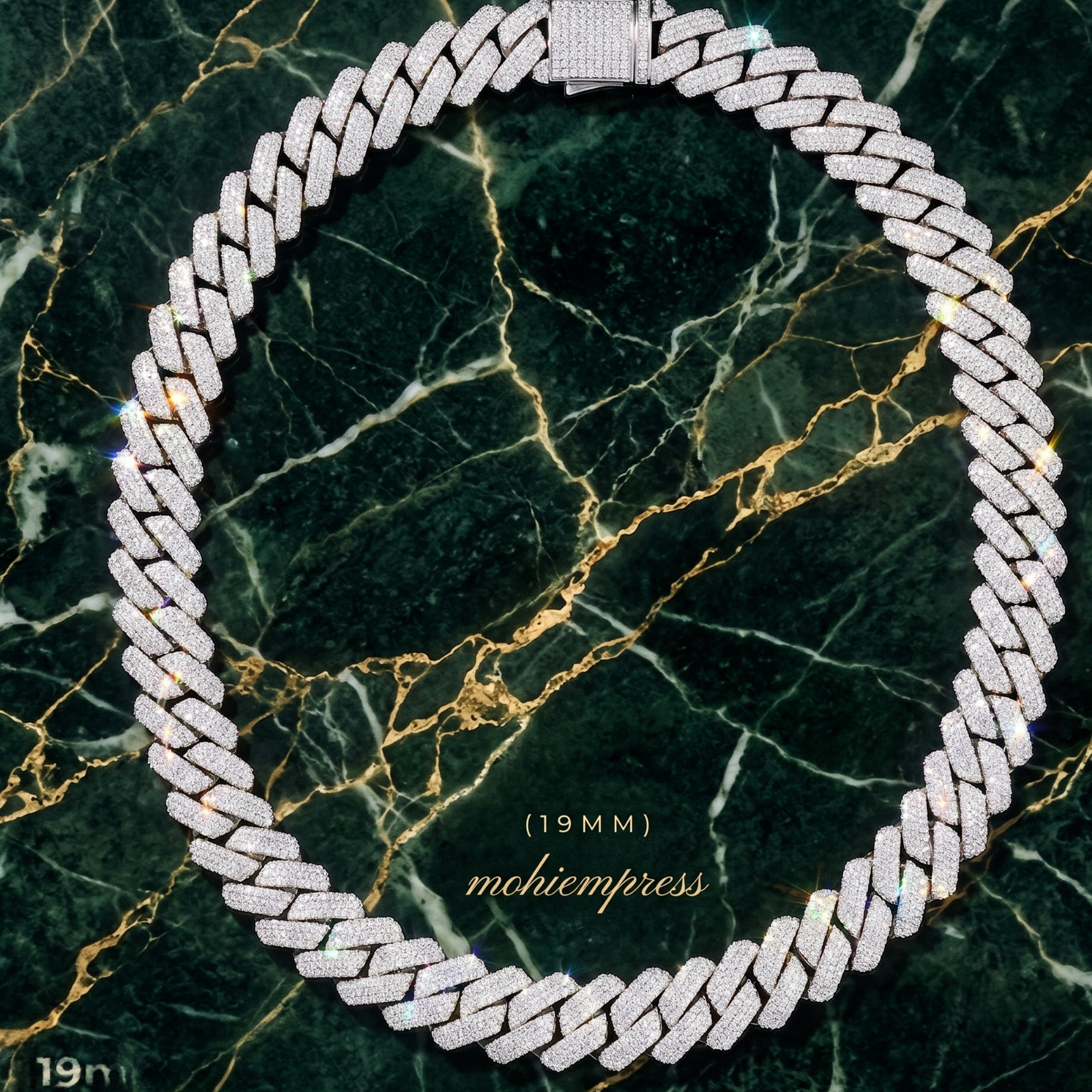 925 Sterling Silver Cubic Zirconia Cuban Link Chain, CZ Jewelry