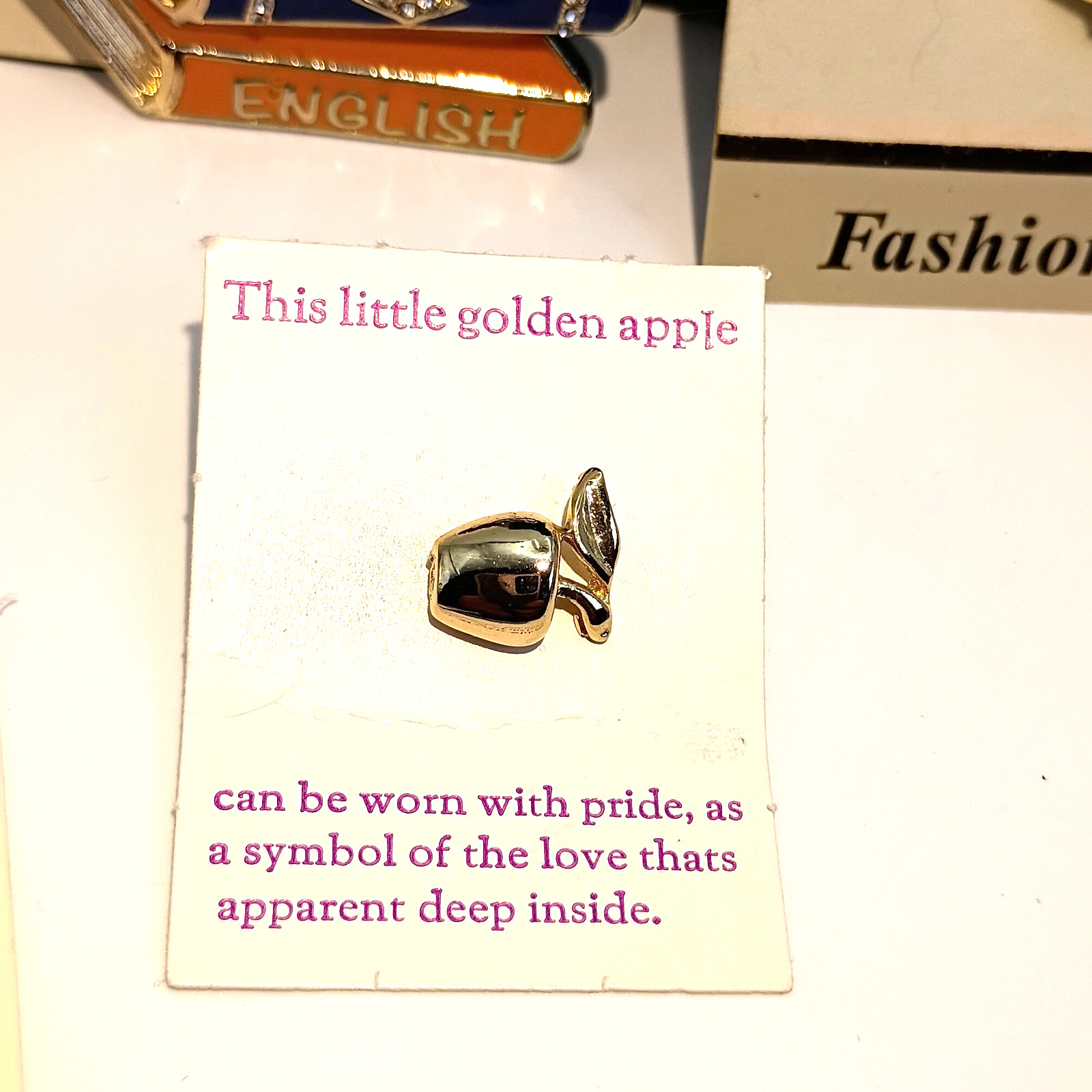 Lot Of 4 Brooch Pins Napier Teacher Appreciation Teddy Bear Music Golden Apple