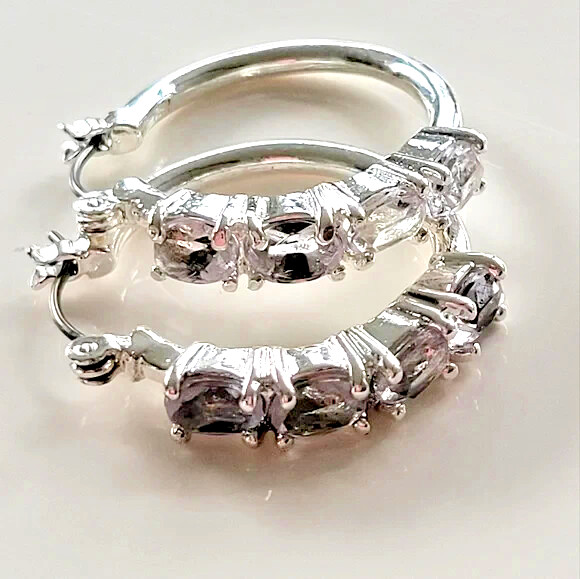 Avon Birthstone Colored Hoop Earrings | Choose Your Month | Nickel-Free Dazzling