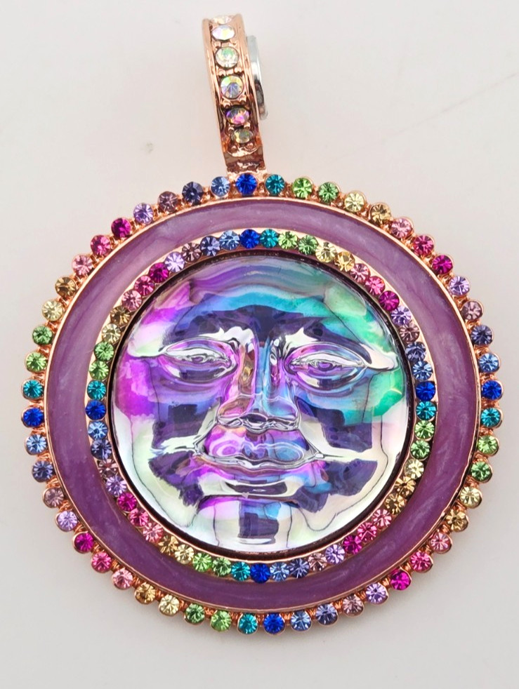 Kirks Folly Rainbow Memories 25mm Seaview Water Moon Magntic Necklace Enhancer