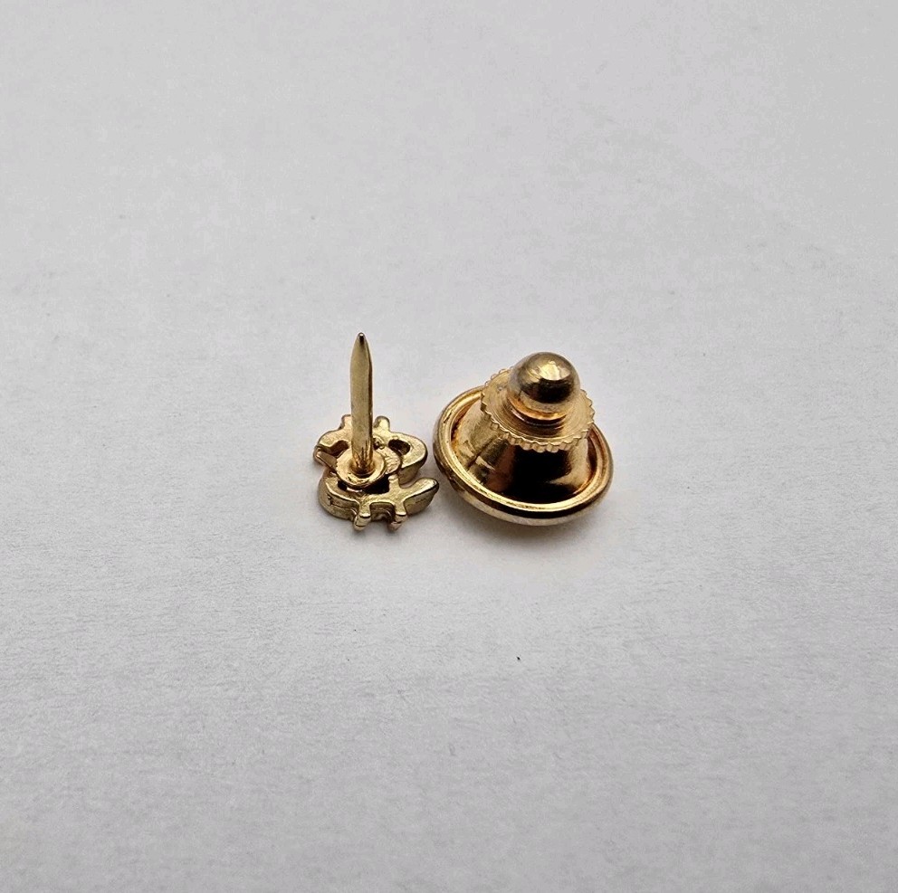Dollar Sign Pin Money Gold Tone Small 1/4″