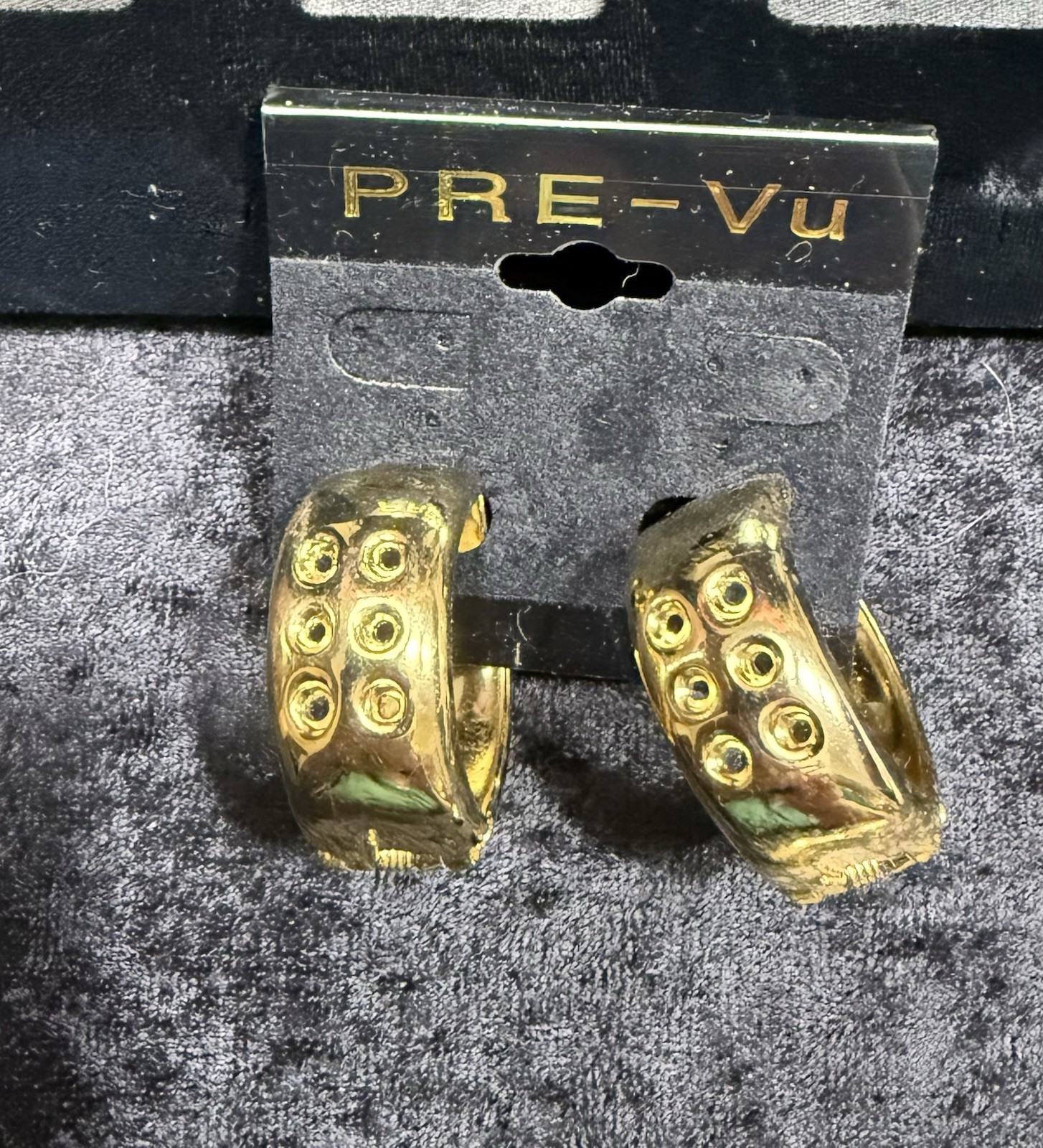Set Of Two Fashion Clip On Earrings Gold Toned Stud And Hoop