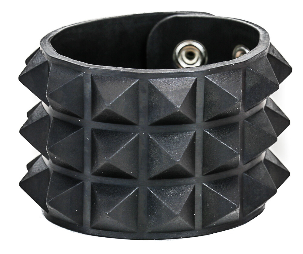 Silicone Rubber Studded Punk Rock Gothic Bracelet Glows in the Dark Punk Goth