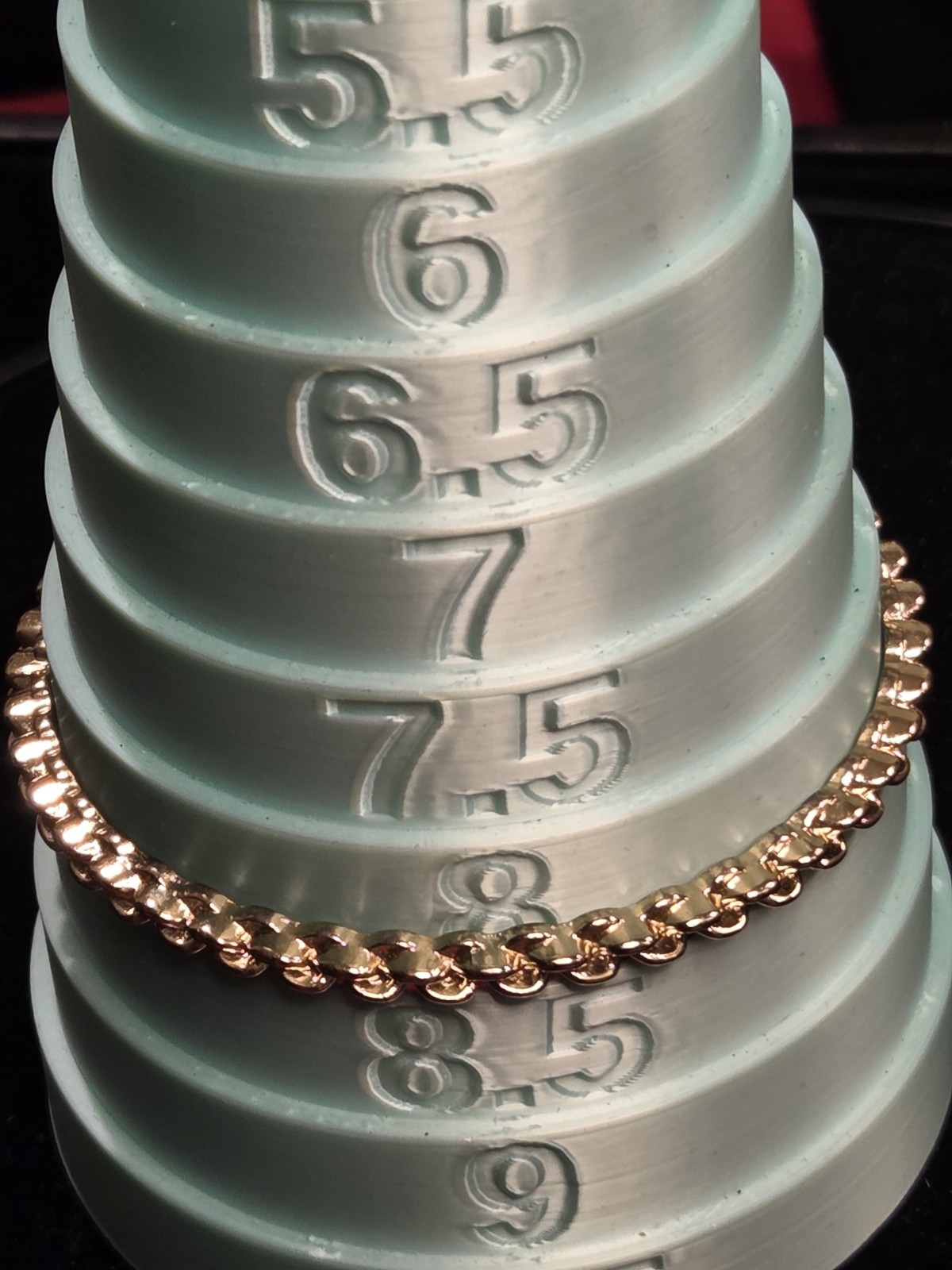 Gold Tone Rope Bangle Bracelet Graziano CN Signed Slip-On Metal Round No Stone