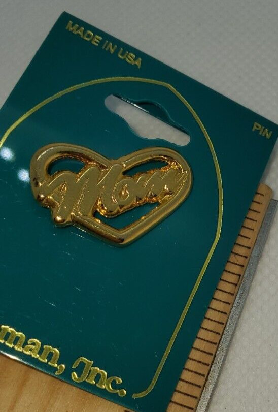 ROMAN, INC. Heart MOM Pin for Lapel, Scarf, Hat, ect NEW!