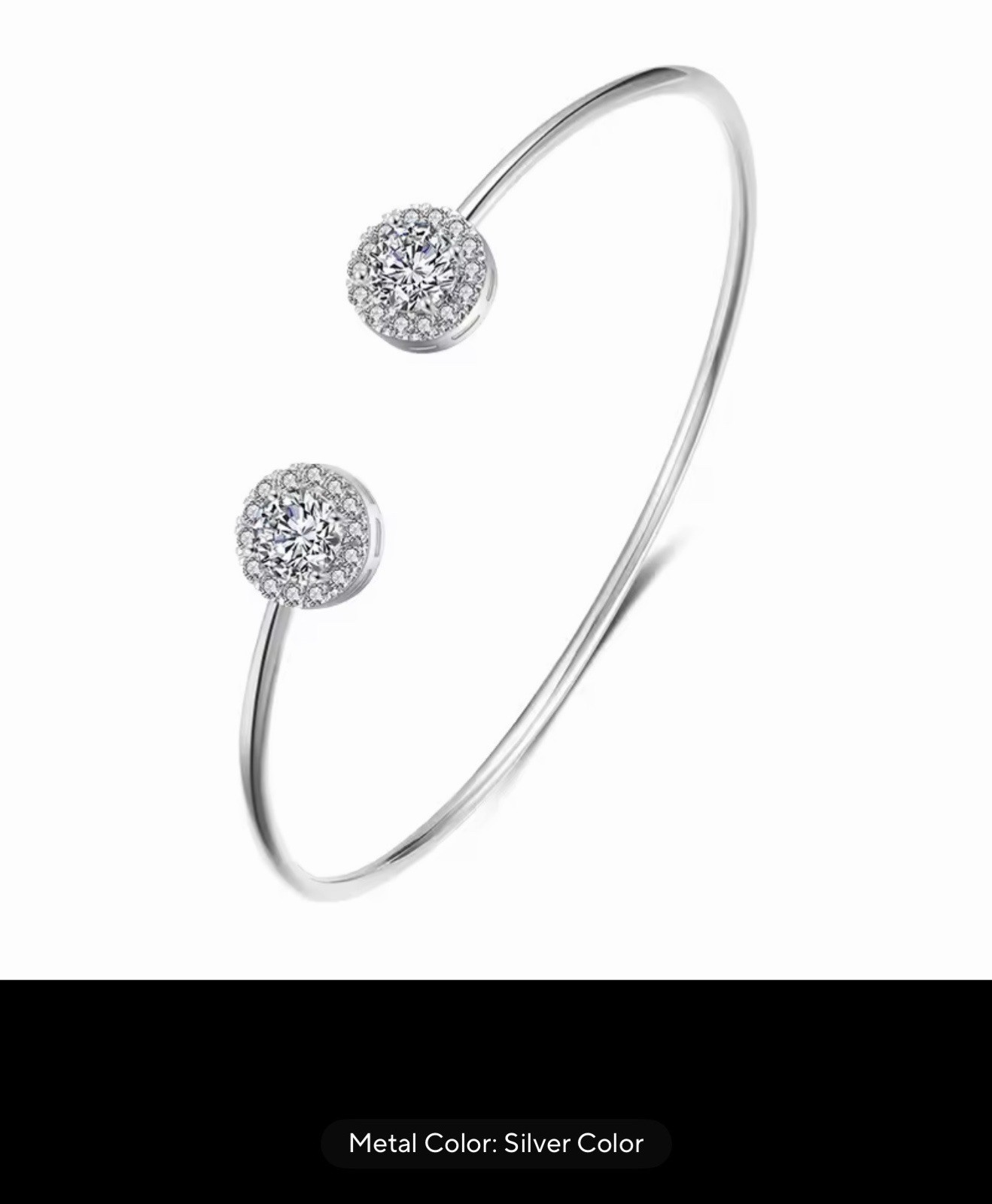 Luxury Geometry Colors, Gold/Silver Cuff Bangles For Women Fashion