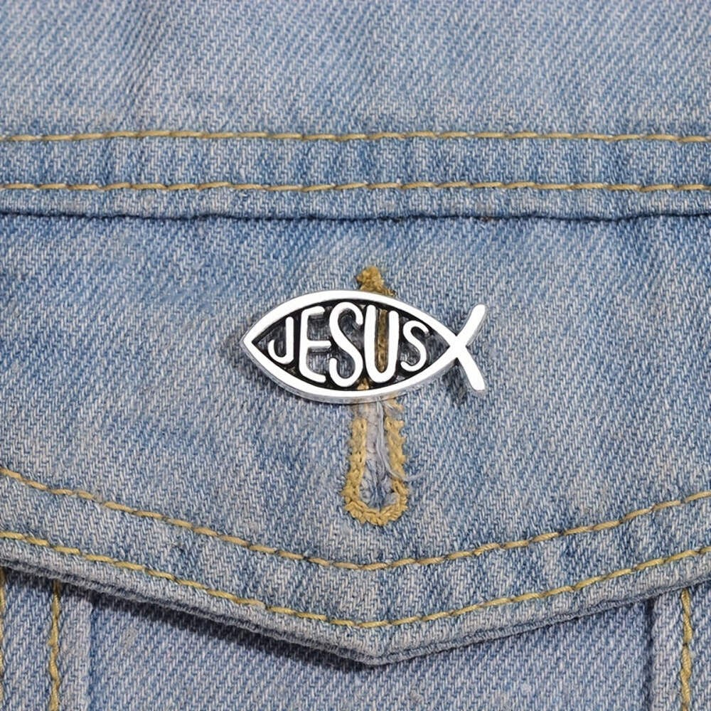 Jesus Ichthys Fish Christian Pin Inspirational Gift for Faith & Spirituality