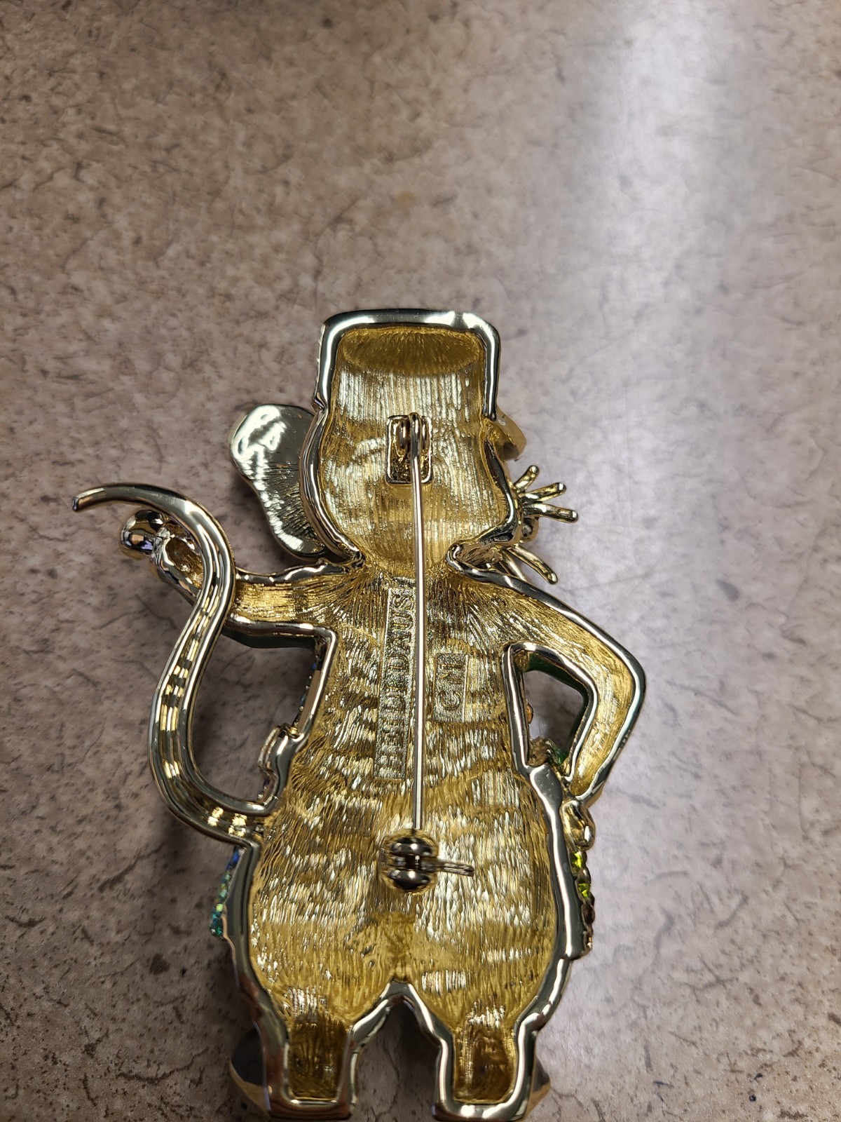 Heidi Daus®”General Mouse” Crystal & Enamel Army Mouse Pin