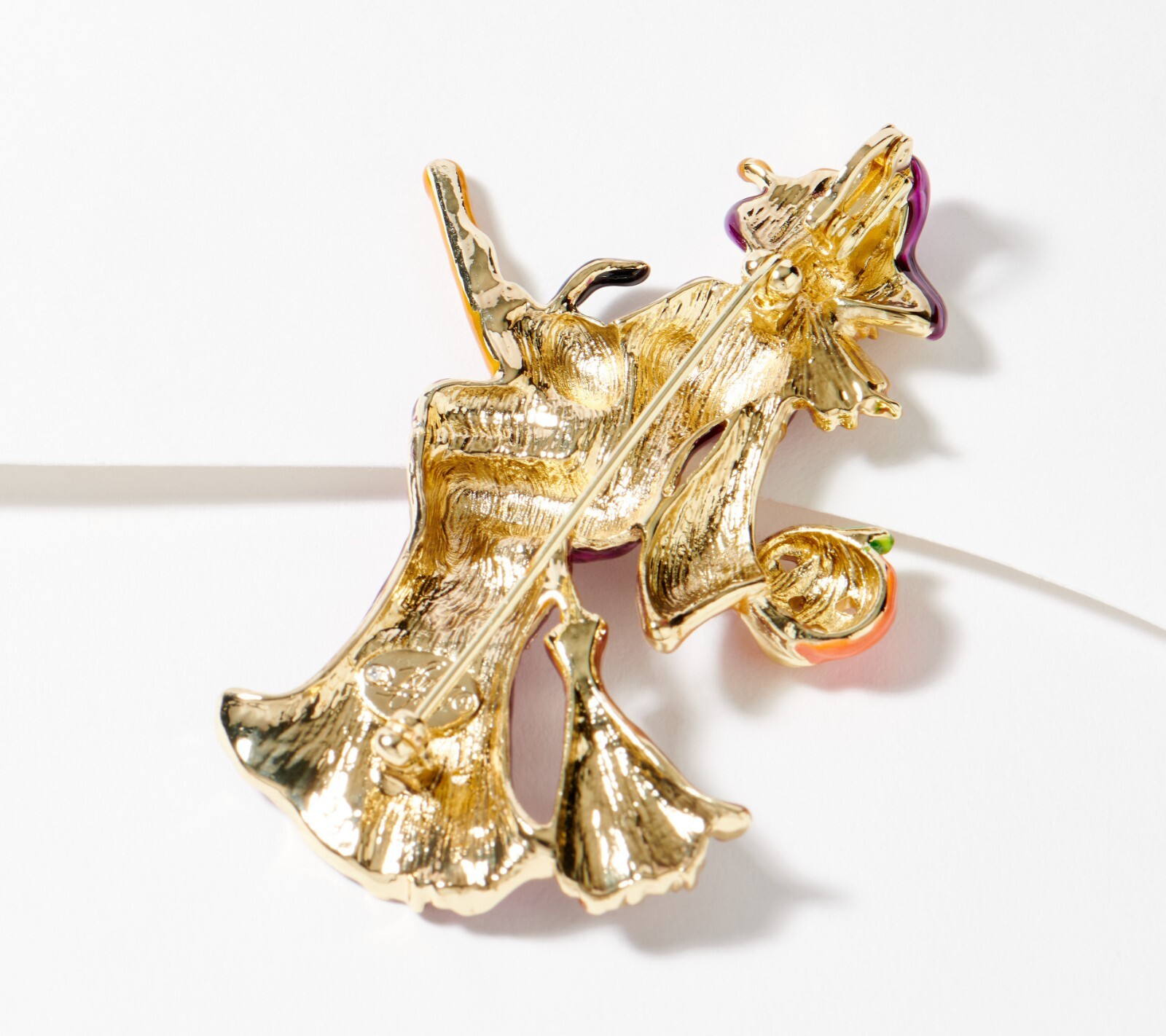 KIRKS FOLLY STELLA BY STARLIGHT WITCH PIN / PENDANT goldtone