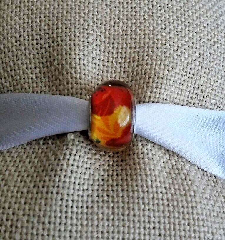 Silver Red Yellow Green Multicolor Murano Glass Bead For European Charm Bracelet