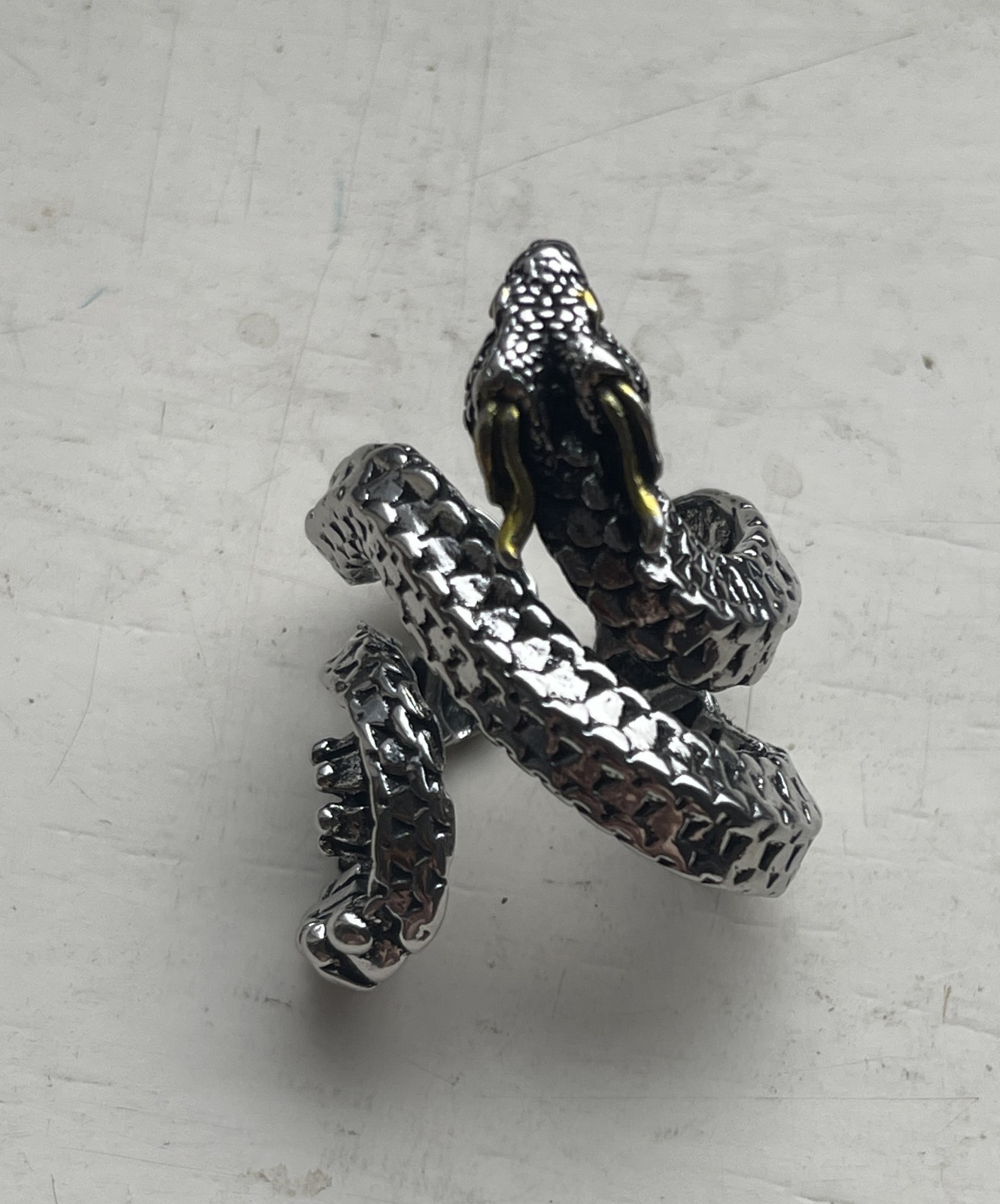 Elegant 925 Sterling Silver Charm Fashion King Cobra Snake Ring One Size Fit All