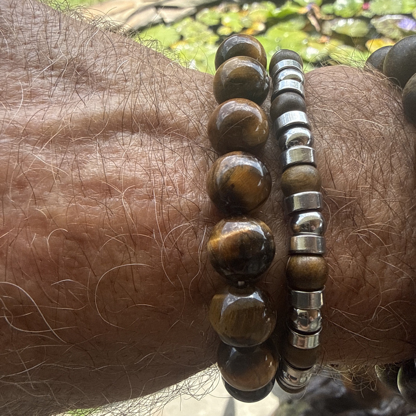 Natural 8mm Yellow Tiger’s Eye Round Gemstone Beads Bracelet 7.5” AAA+