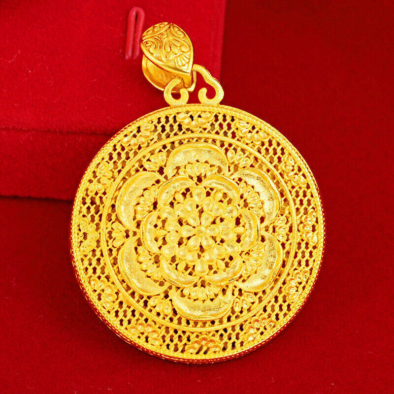 Lady’s handmade 22K 24K Thai Baht Yellow Gold GP Filled Necklace Jewelry