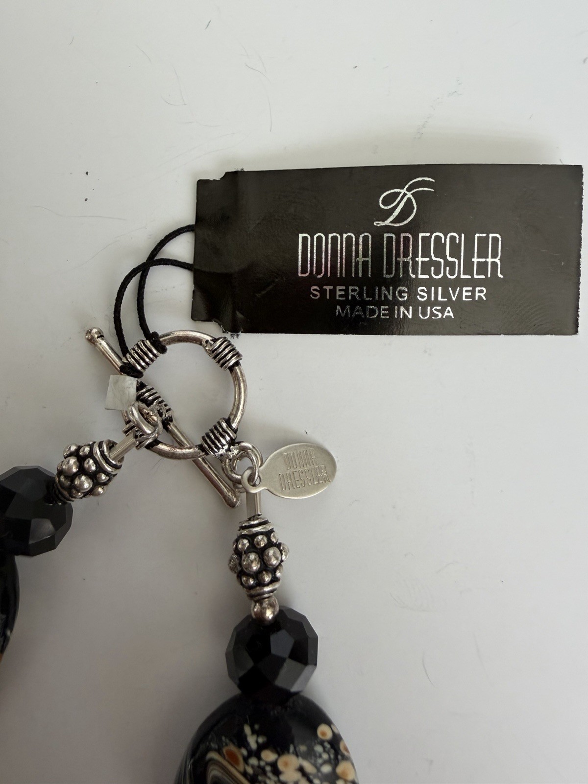 Donna Dressler NWT 925 Artisan Lampwork Glass & Pearl Bracelet &Earrings set!