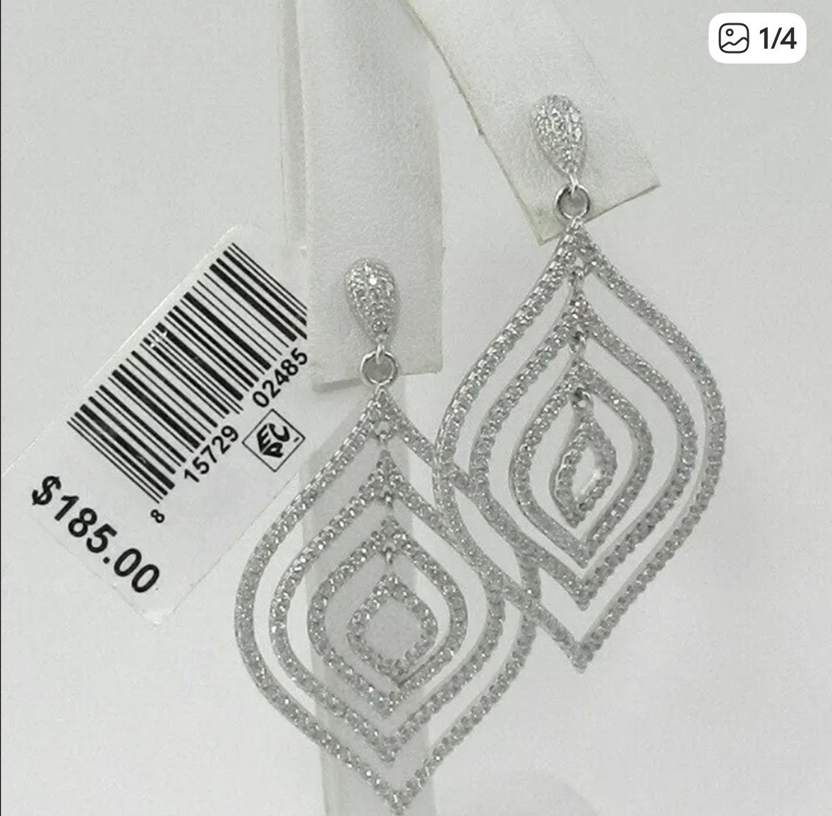 Tiara Dazzling CZ and Silver Orbital Earrings-Flash With Movement