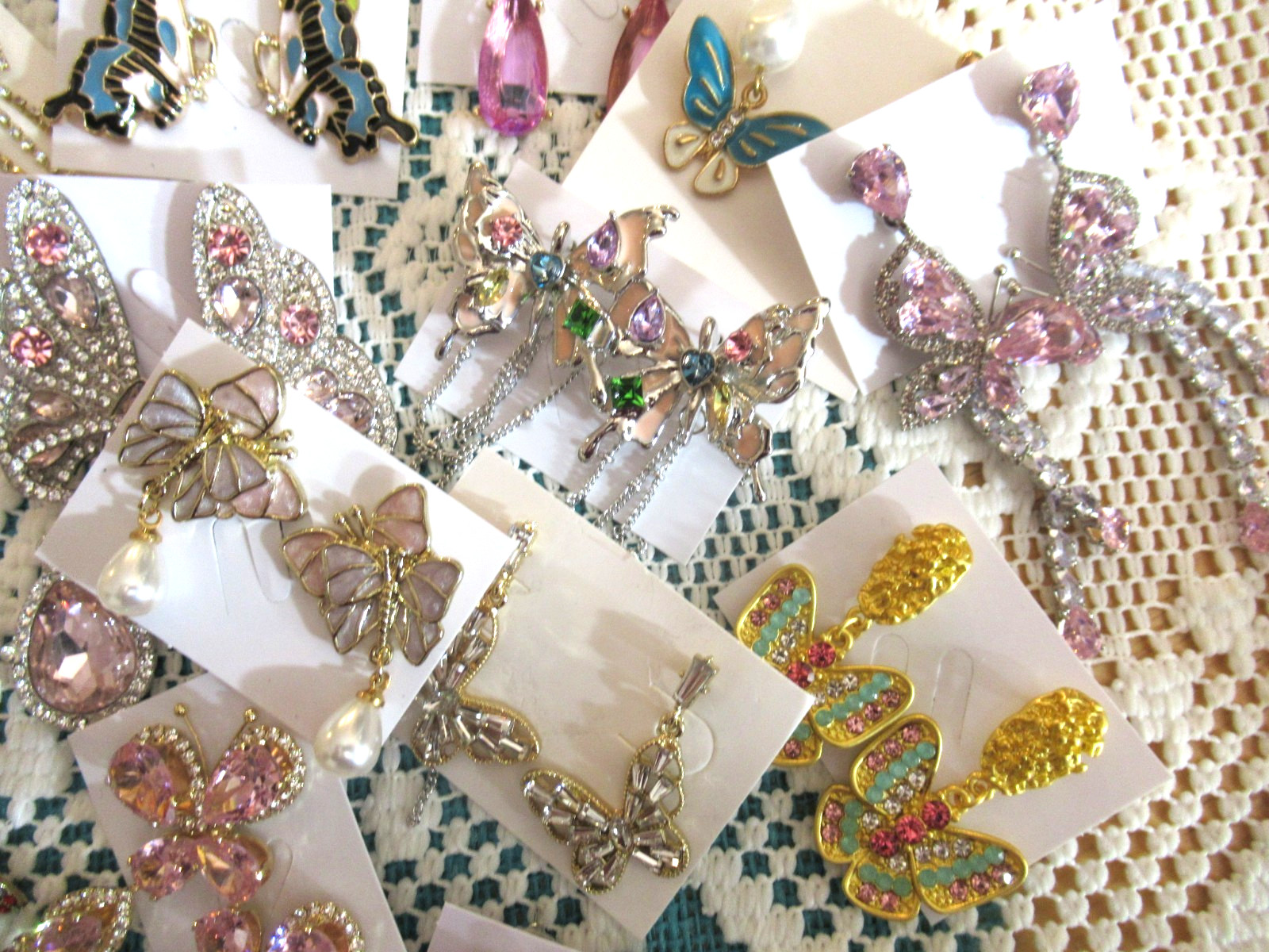 Lot 15 Pairs LOVELY Excellent Quality Butterfly Earring Butterflies Earring NEW