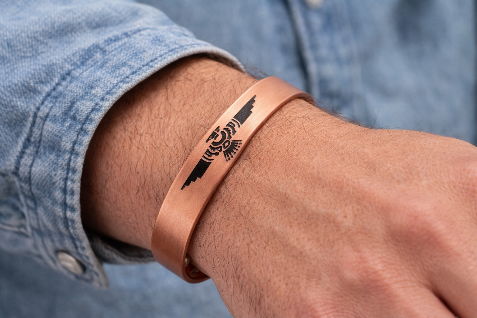 Pure Copper Bracelet 30gr Copper Arthritis Pain Therapy Cuff Bangle Thunderbird