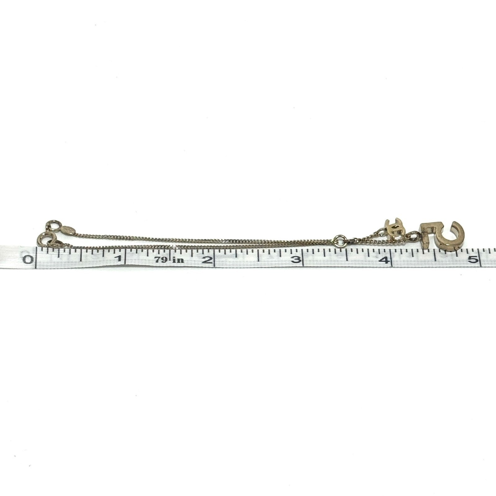 CHANEL 05A No.5 Coco Mark CC logo Bracelet Silver Accessory Authentic JAPAN