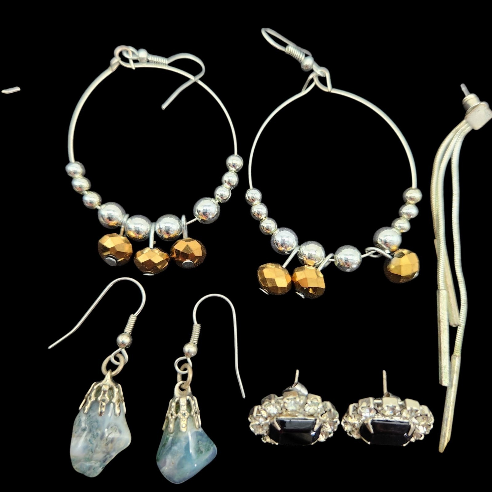 20 Pair Earring Lot Various Styles & Materials Dangle Stud & Novelty SEE DESC.