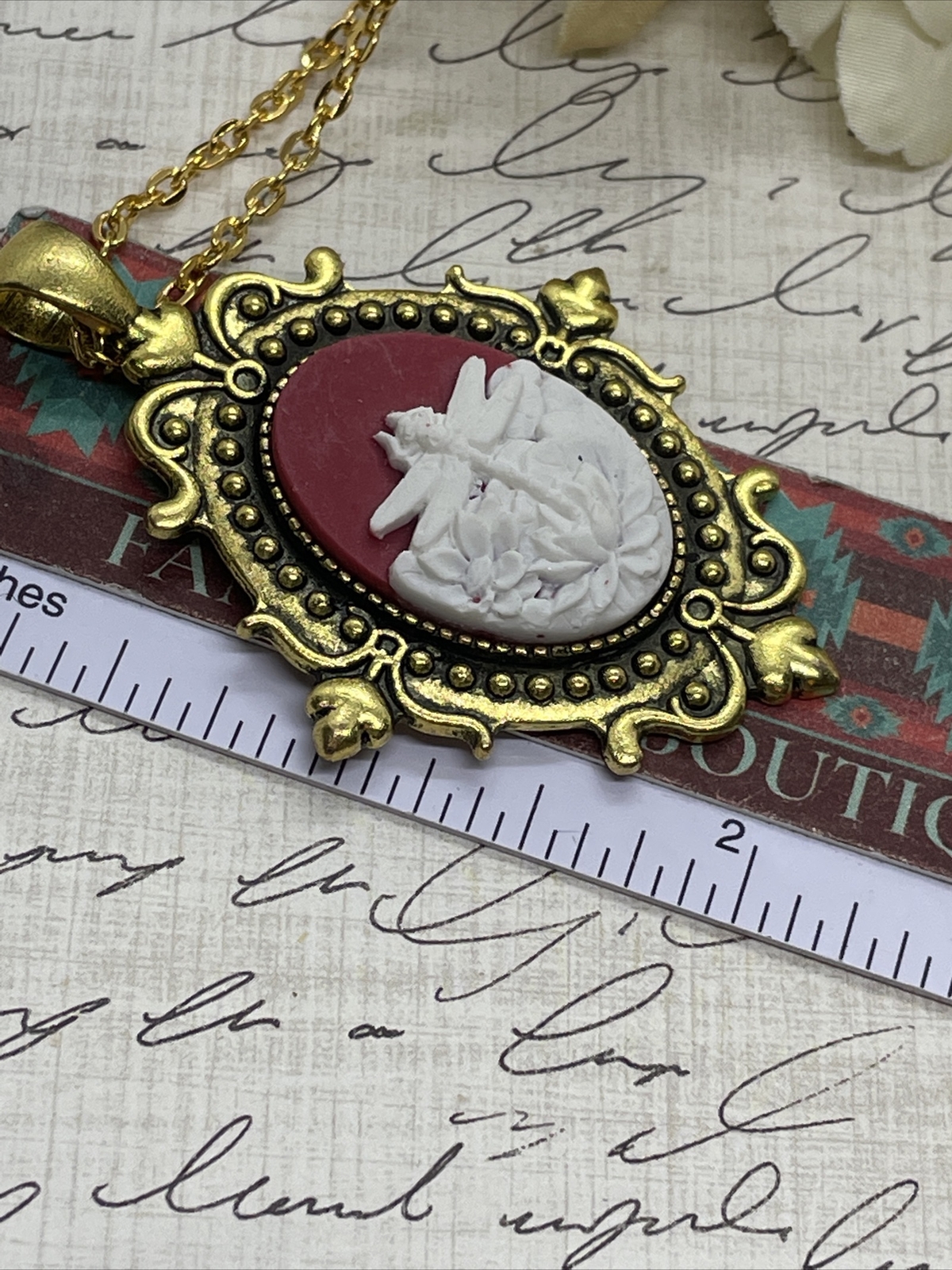 Dragonfly Anniversary Gold Cameo Easter Mother’s Day Birthday wedding Jewelry