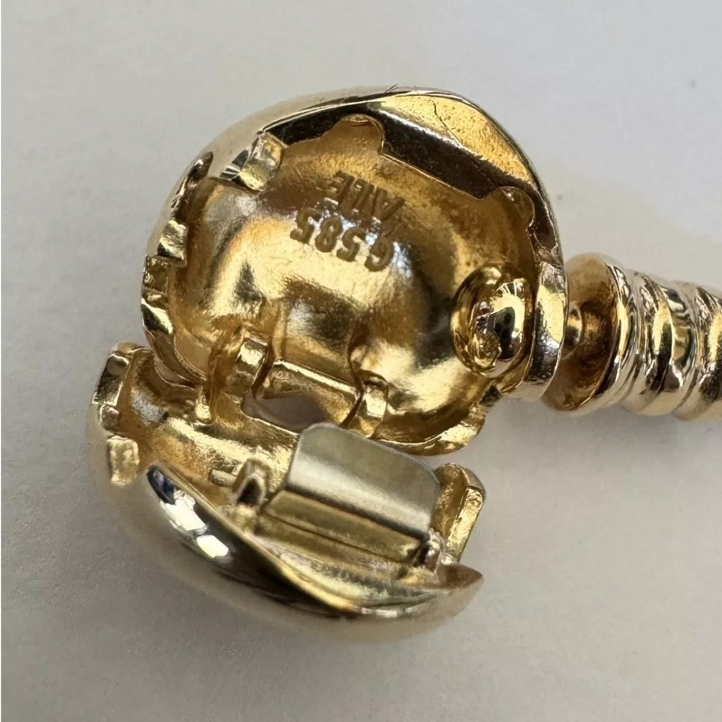 NEW❗️Authentic Pandora 14K Gold Moments Heart Clasp Snake Chain Bracelet 9.1”