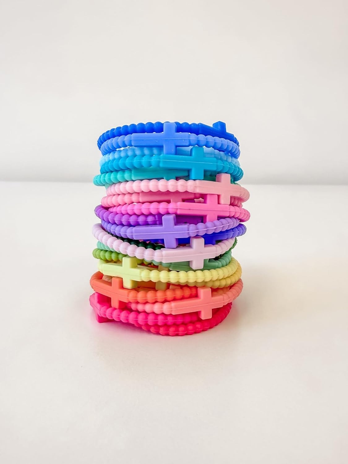 Christian Funfetti Silicone Bracelets – Small Size for Kids and Adults (25 Pack)