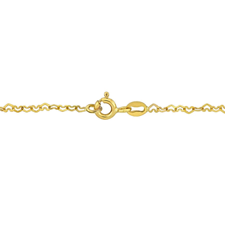 Amour 2mm Heart Link Necklace in 14k Yellow Gold – 14 in