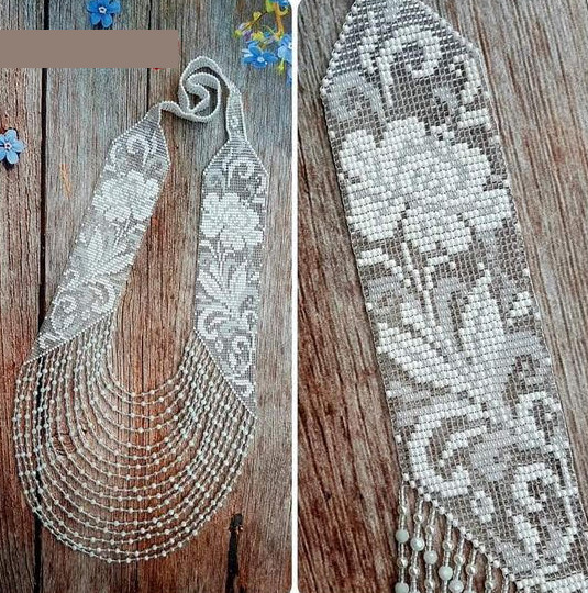 Handmade Necklace Seed Bead Boho American Style Nativ Beaded Multi Strand