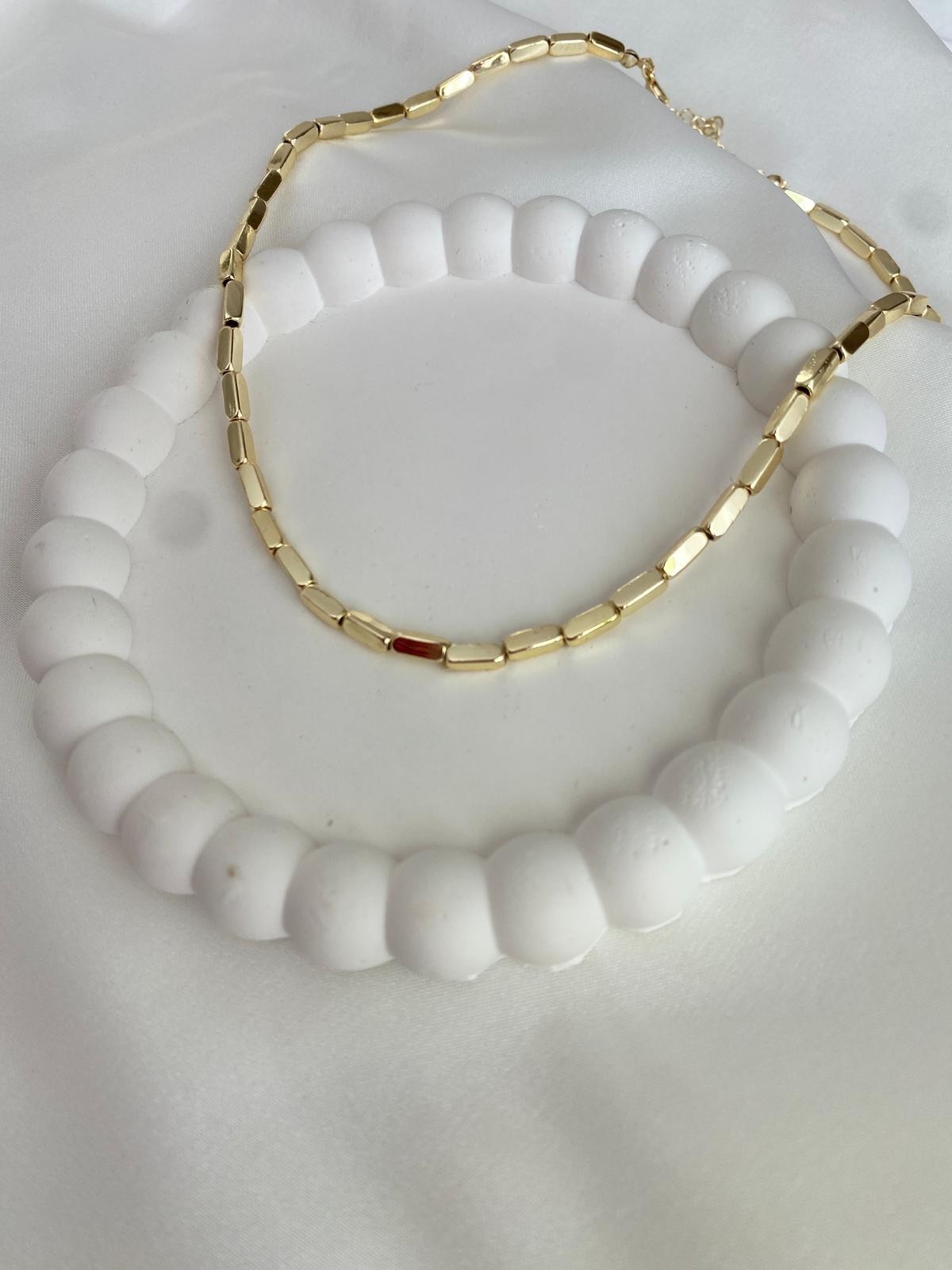 Handmade Minimalist Gold Bar Necklace Women Everyday Layering Jewelry Gift