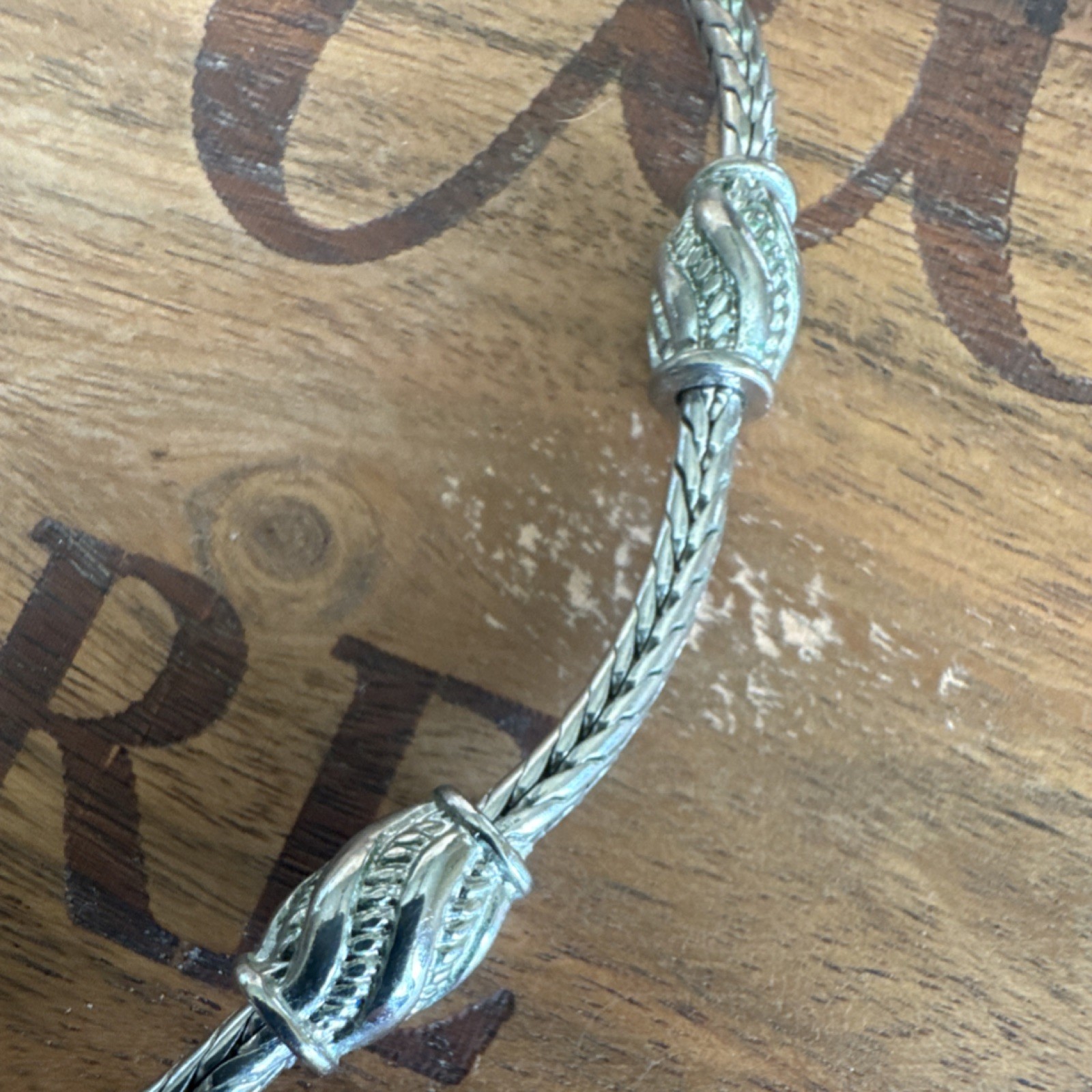 Silver Tone Necklace Spiga Wheat Chain – Fashion Jewelry- Ships free!