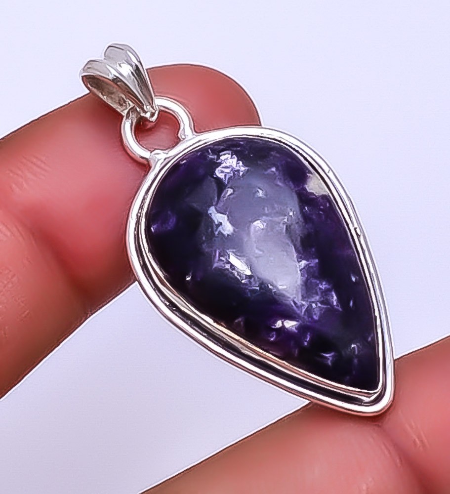Lepidolite – San Diego Gemstone 925 Sterling Silver Pendant 1.64″ P_9359_148_6