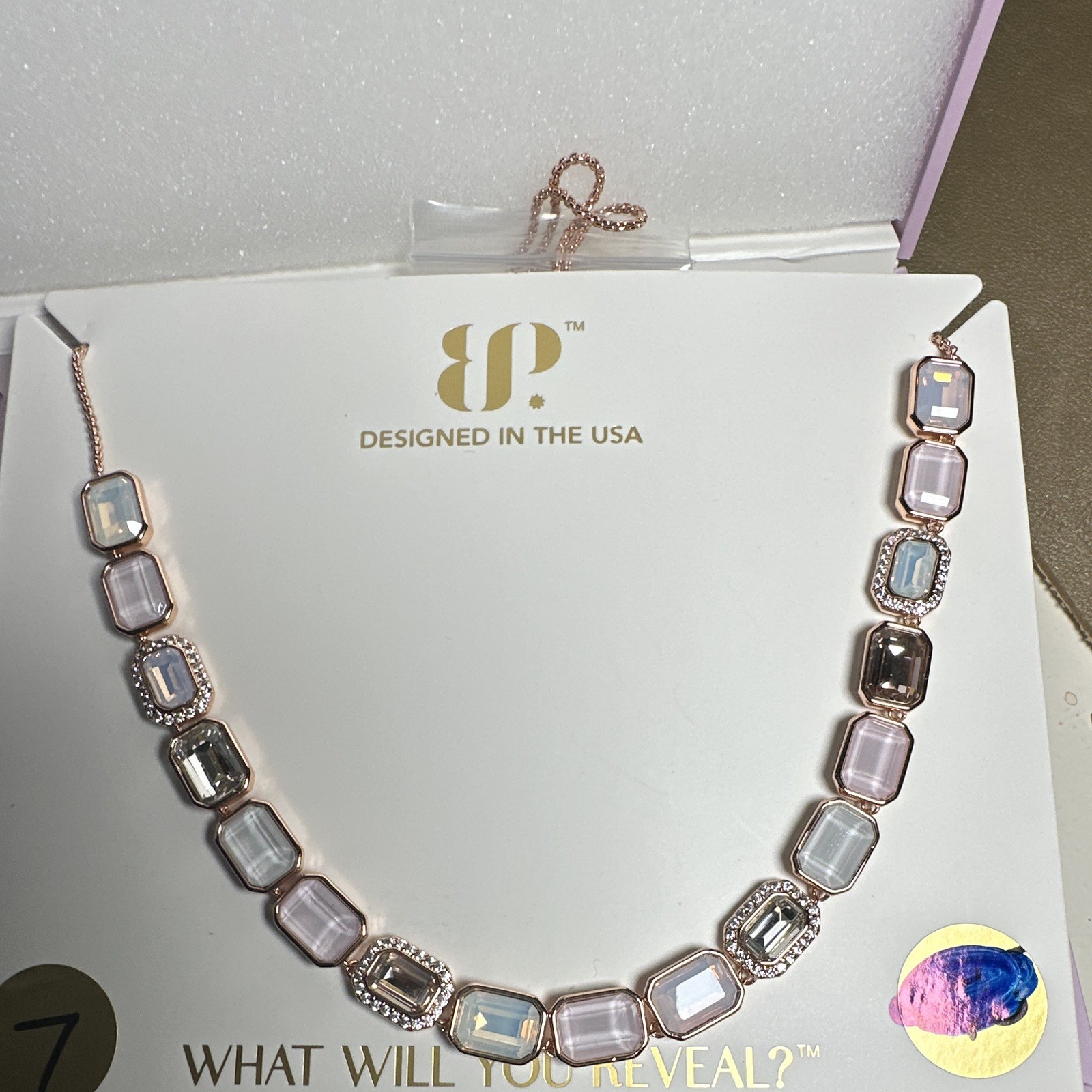 BP Rose Gold Plated Adjustable Necklace 27″ NK23160. Desert Oasis
