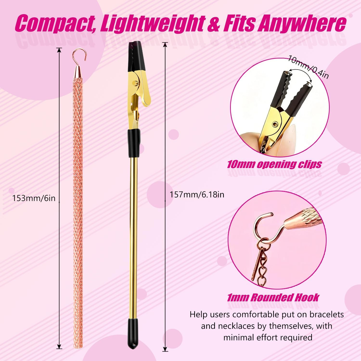 2 Pcs Bracelet Helper Tool, Portable Bracelet Assistance Tool Easy to Put