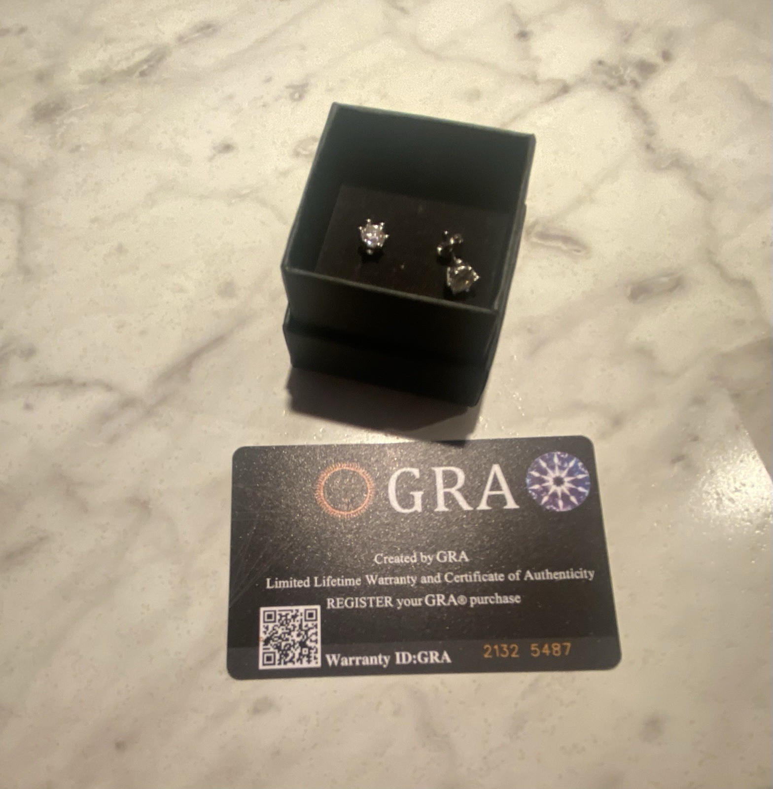GRA Certified Moissanite 5mm Round Clear Stud Earrings VVS1 Silver Butterfly