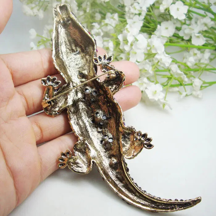Vintage Style Multi-color Animal Brooch Pin Pendant Rhinestone Crystal