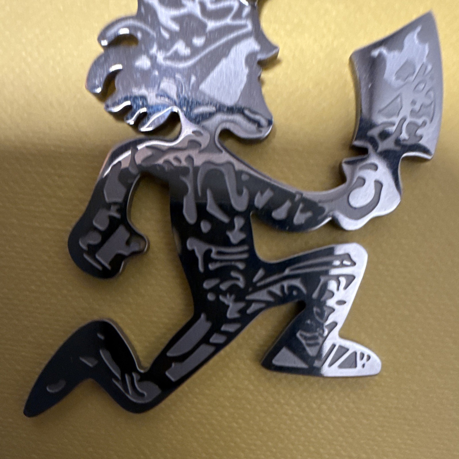 Silver Metal Running Hatchetman Figure Charm Pendant, Very good quality