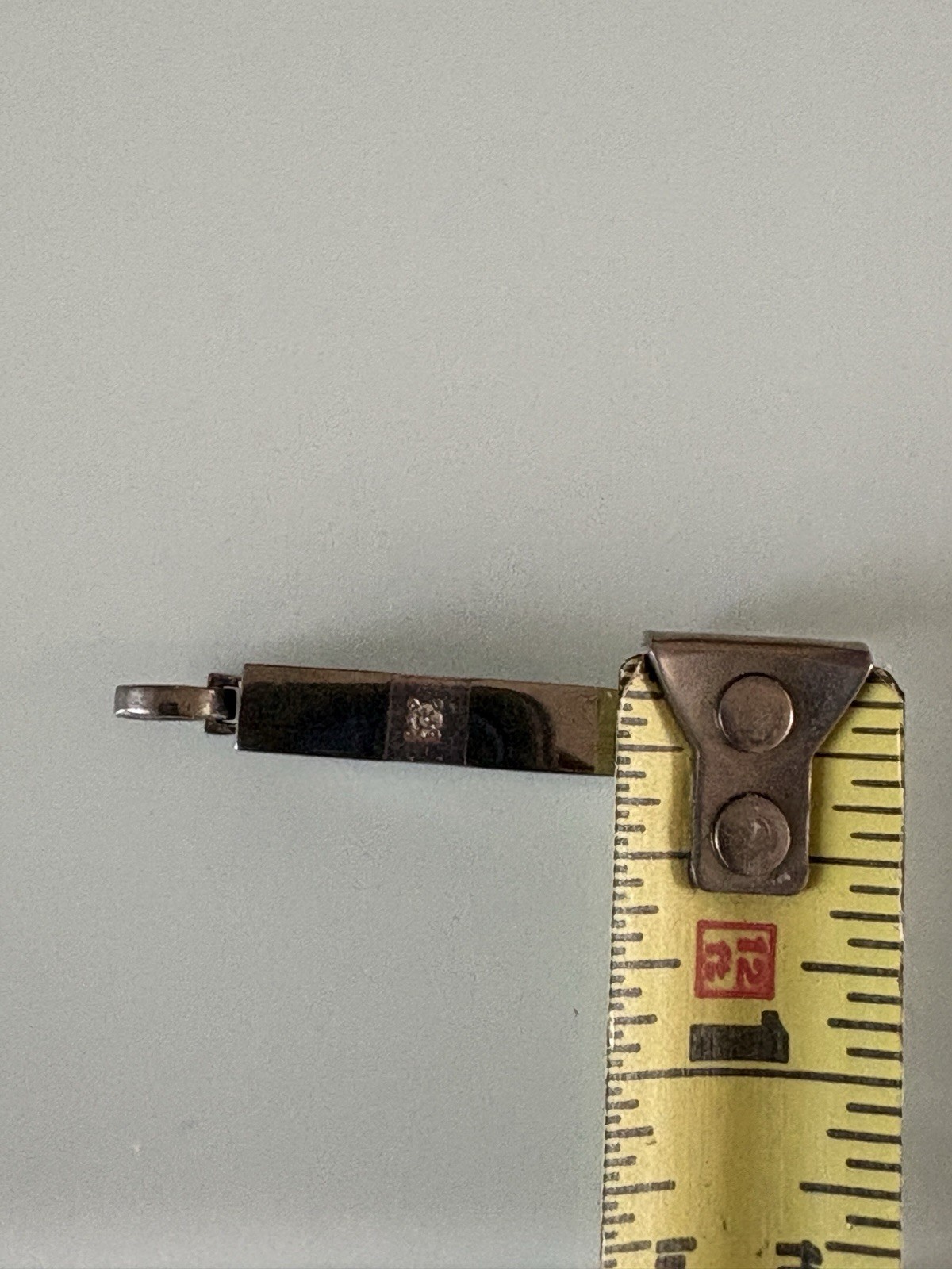 Titanium And Sterling 925 Rectangle Bar Pendant With Small Diamond Accent UNISEX