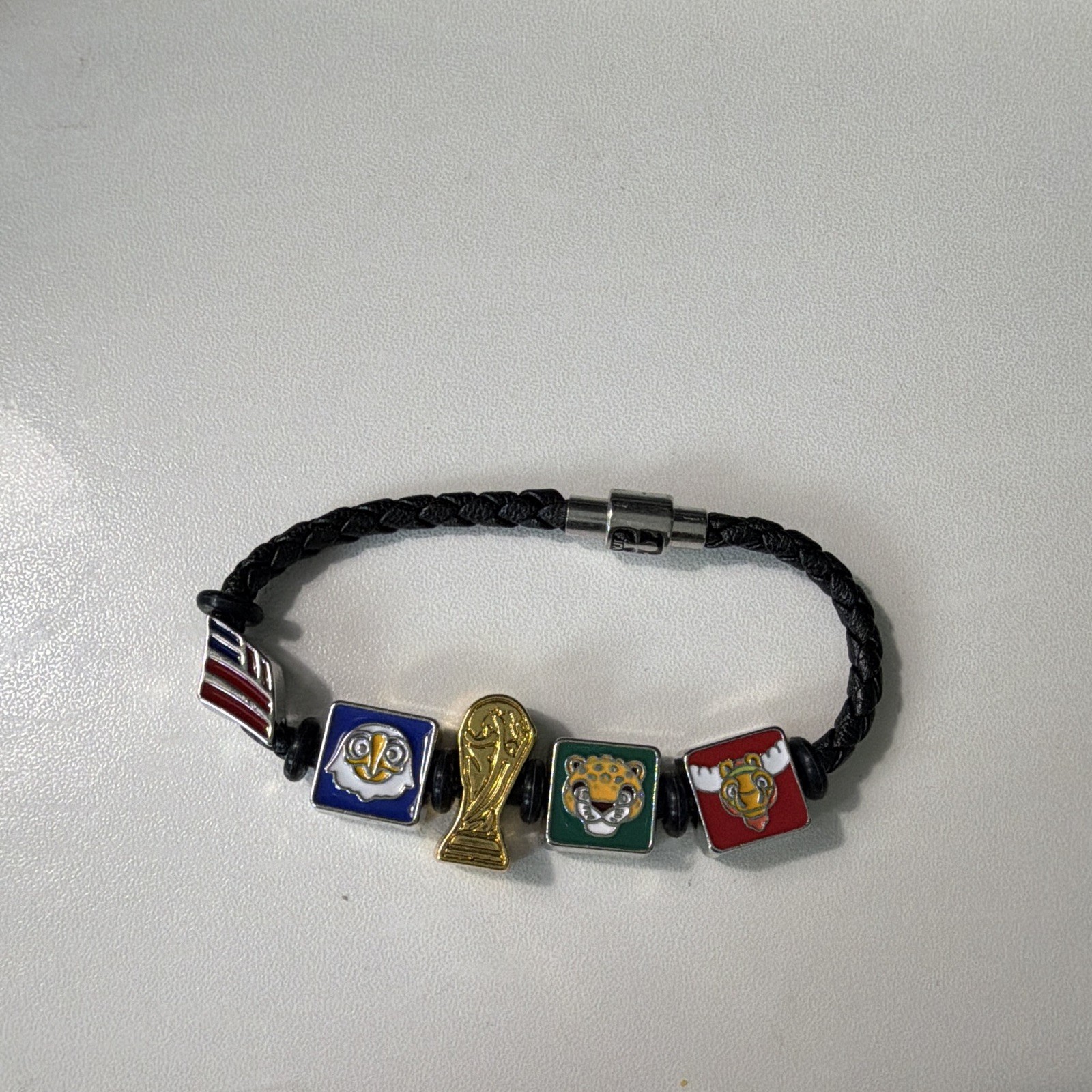 World Cup FIFA 2026 Bank of America BOFA Black charm bracelet – size small