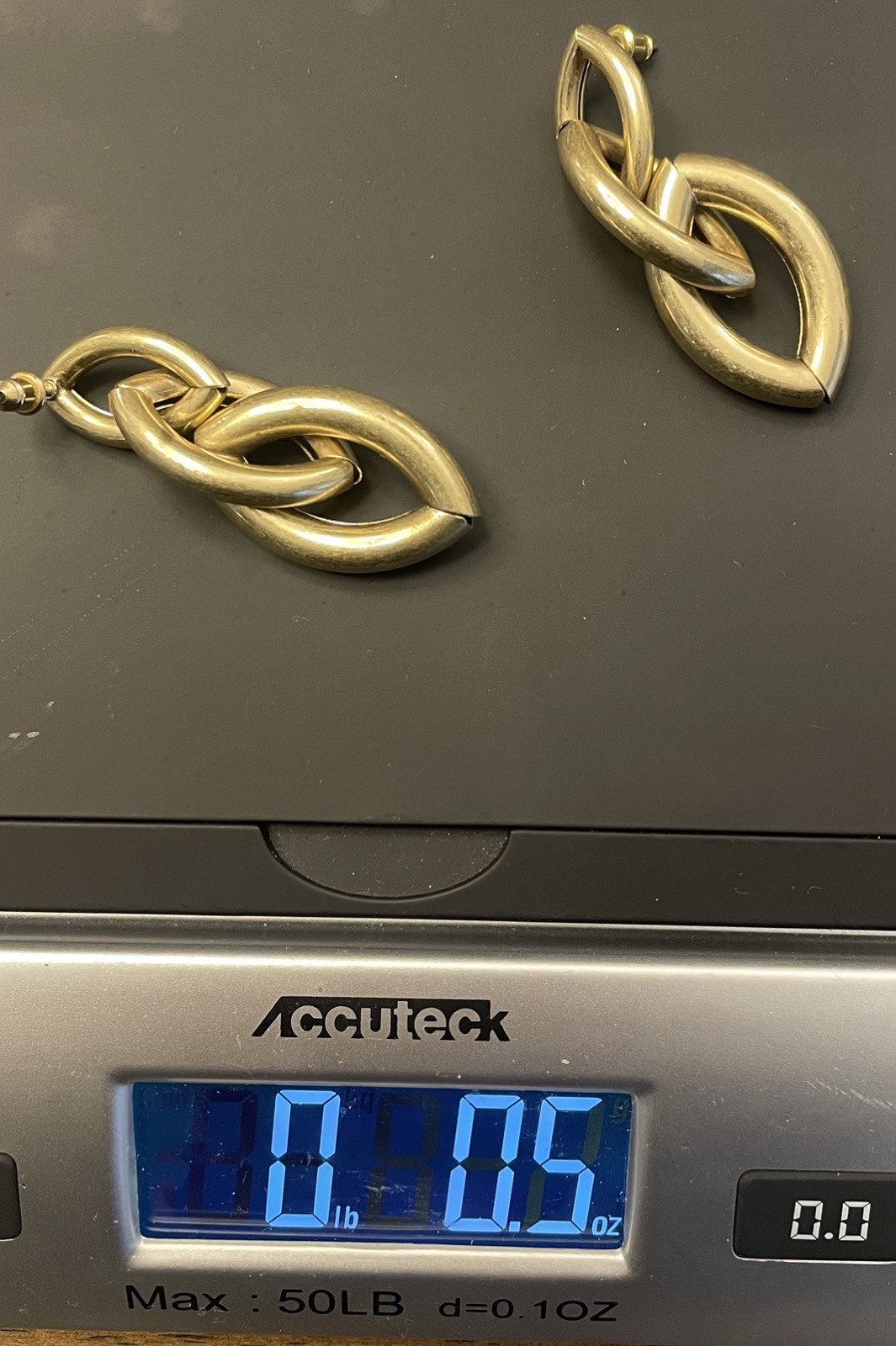 Jenny Bird Sloane Oval Link Drop Earrings, Gold Brass, Post Back