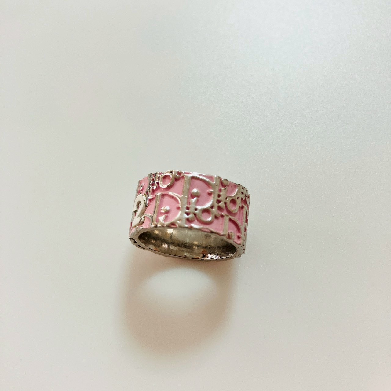 Christian Dior Trotter Pink Silver Ring Japan Import Size 5 US