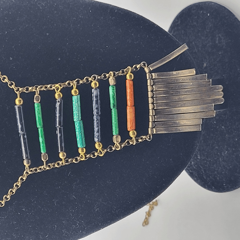 Multicolor Beaded Chain Necklace