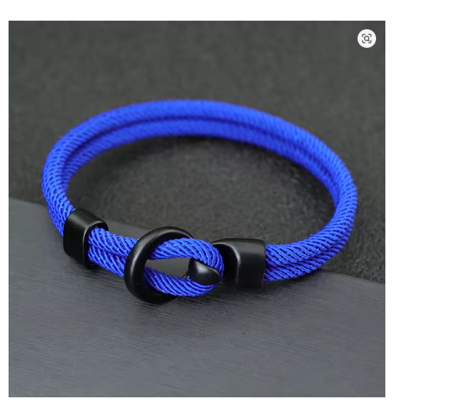 Fashion Men Paracord Rope Bracelet 2 Layer Outdoor Camping Survival Gift for Him