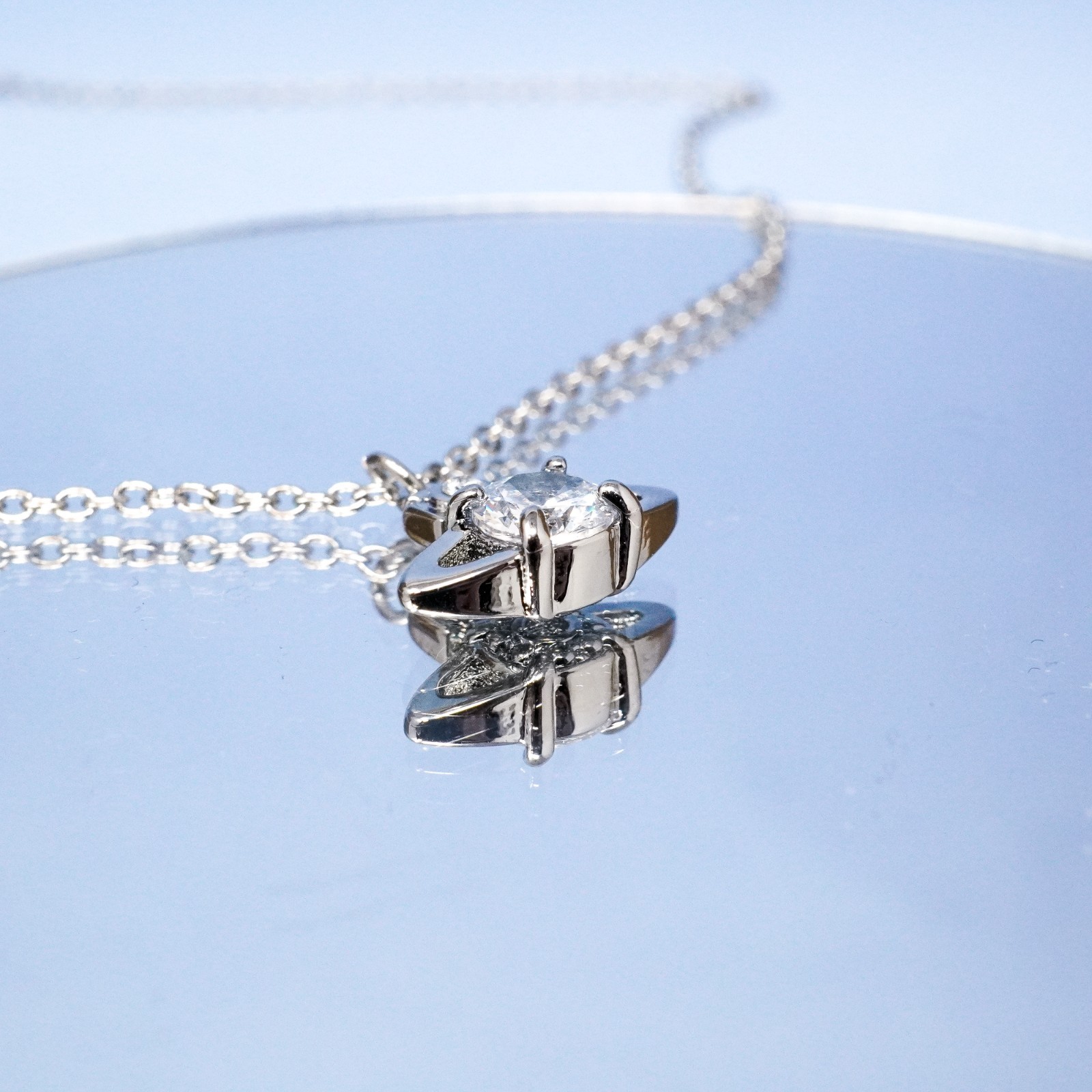 Vivienne Westwood Necklace Silver Orb Pendant Small White Crystal With Gift Box